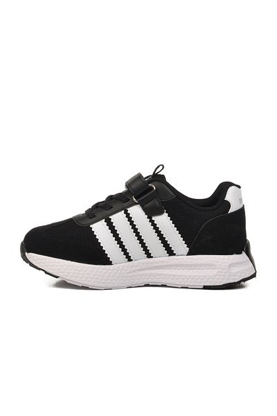 pepino Black and White Velcro Boys' Sneakers