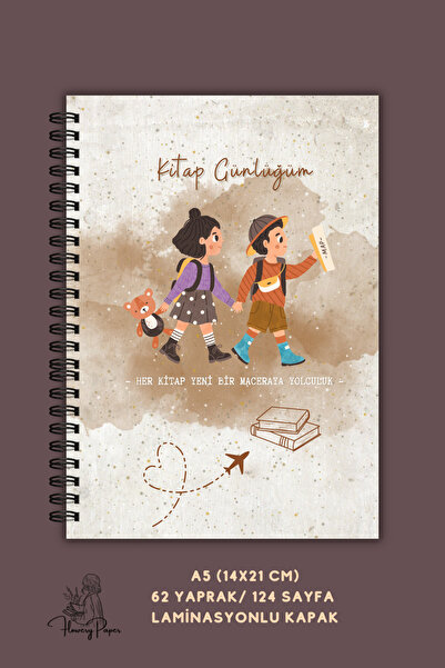 Flowery Paper Macera Çocuk Kitap Günlüğü , Çocuklar Için Okuma Günlüğü, Kitap...