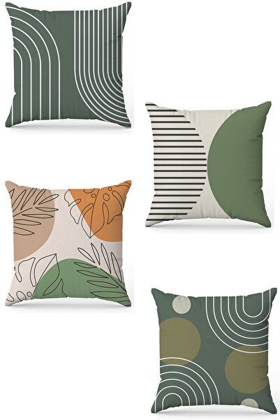 stellahomes Zel Design Double Sided Digital Printing 4-Piece Throw Pillow Cover