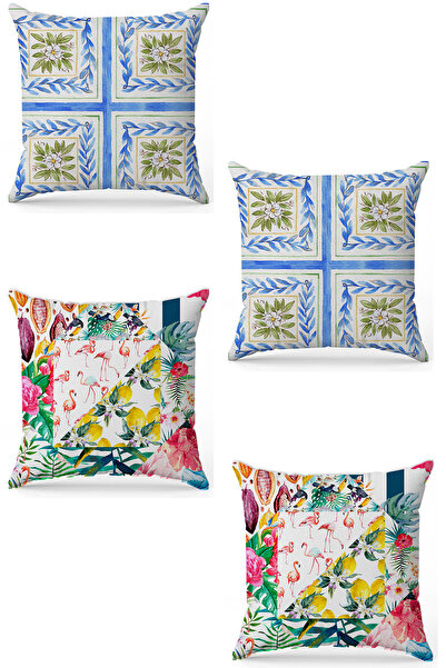 stellahomes Zel Design Double Sided Digital Printing 4-Piece Throw Pillow Cover
