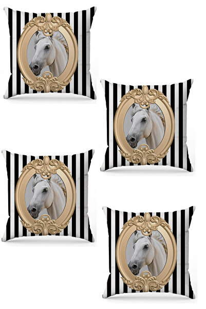 stellahomes Zel Design Double Sided Digital Printing 4-Piece Throw Pillow Cover