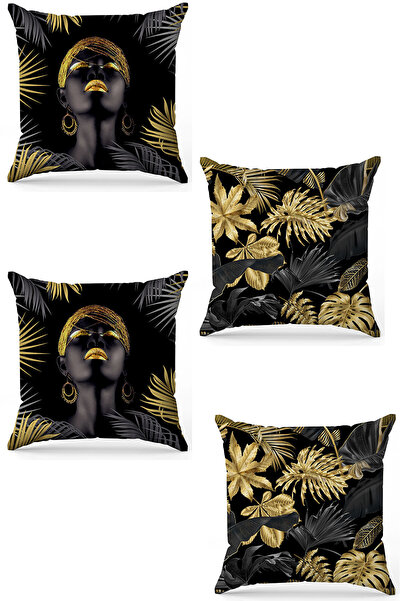 stellahomes Zel Design Double Sided Digital Printing 4-Piece Throw Pillow Cover