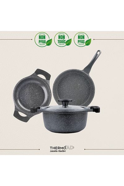 ThermoAD Graneu Series - 4 Piece Mini Set, 20 Cm, Gray