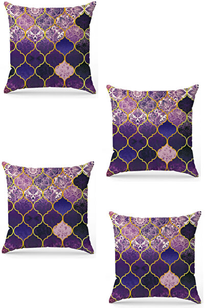 stellahomes Zel Design Double Sided Digital Printing 4-Piece Throw Pillow Cover