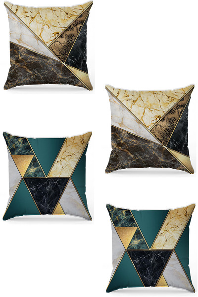 stellahomes Zel Design Double Sided Digital Printing 4-Piece Throw Pillow Cover
