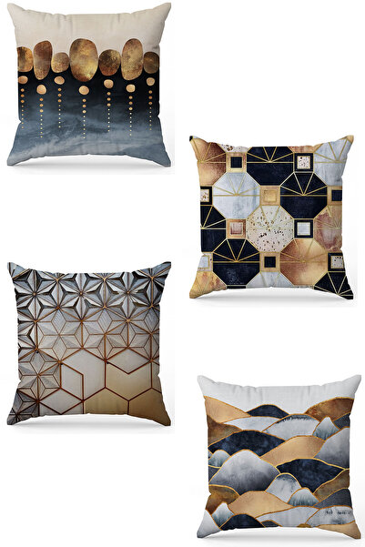 stellahomes Zel Design Double Sided Digital Printing 4-Piece Throw Pillow Cover