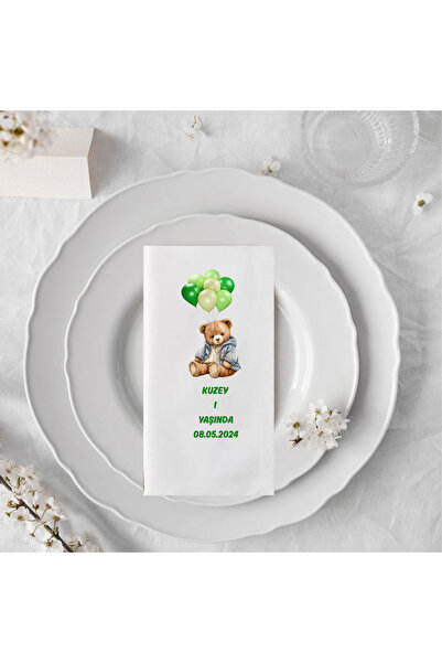 HANOVA CREATİVE Baskılı Söz Düğün Nişan Doğum Günü Özel Gün Peçetesi Sunum Pe...