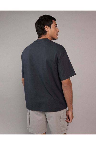 AMERICAN EAGLE تي شيرت AE كبير الحجم بياقة دائرية