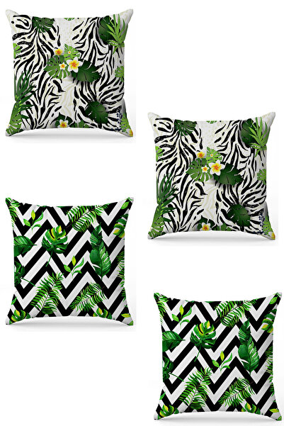 stellahomes Zel Design Double Sided Digital Printing 4-Piece Throw Pillow Cover