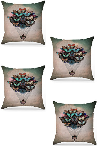 stellahomes Zel Design Double Sided Digital Printing 4-Piece Throw Pillow Cover