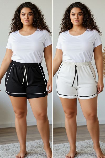 Trendyol Curve Viscose Woven Black-Ecru 2-Piece Pajama Bottoms Set - Tbbss25Ia00005