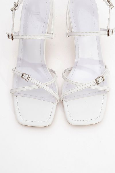 LuviShoes NEBEL White Women's Heeled Shoes