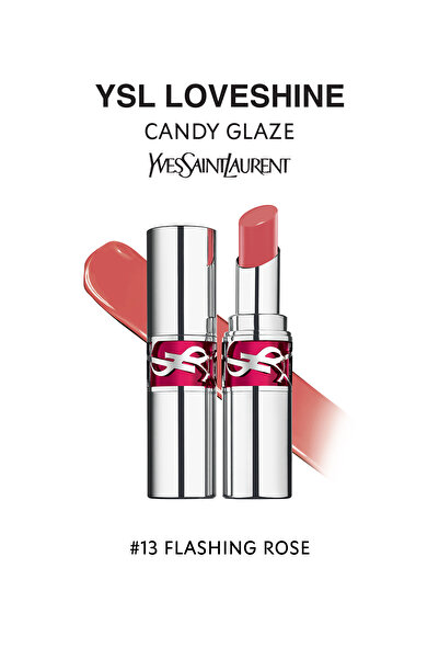 Yves Saint Laurent Loveshine Candy Glaze Parlatıcı Etkili Ruj 13 Flashing RosE 4936968817847