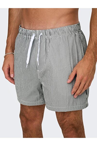 Only & Sons Onsted Stripe Seersucker Swim Noos