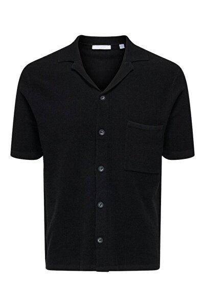 Only & Sons قميص ONSTONY REG 12 SS بنسيج الوافل المحبوك