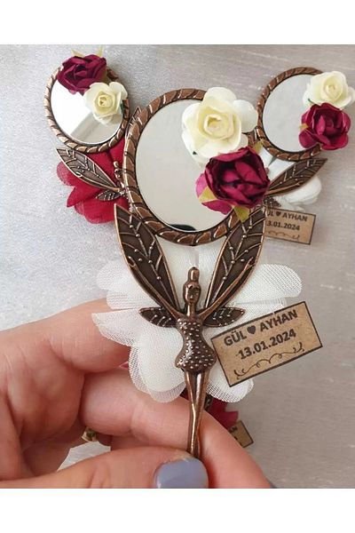 aspire tasarım atölyesi Promise Engagement Wedding Gift Angel Mirror 15 Pieces