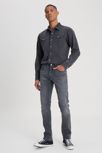 Lee Normal Bel Slim Tapered Koyu Gri Erkek Denim Pantolon L72A008E47 Extreme Motion Slim Pant