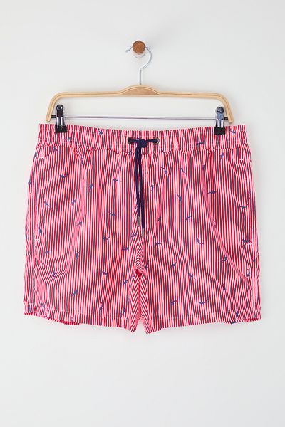 Trendyol Collection Fehér úszónadrág - piros standard TMNSS25DS00000