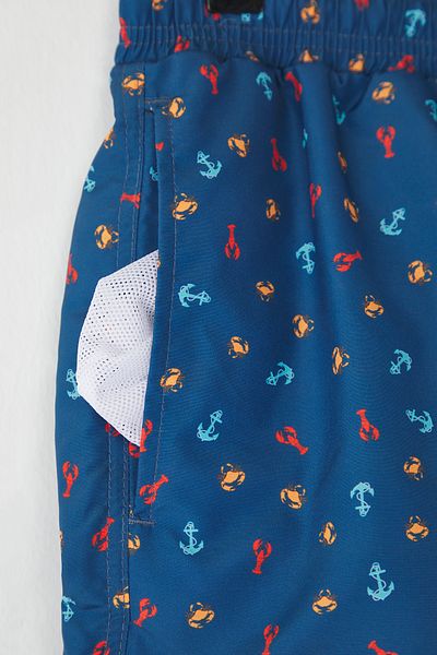 Trendyol Collection Marineblaue Badeshorts – Standard TMNSS25DS00001