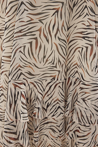 Trendyol Modest Többszínű fodros részletes szőtt szoknya TCTAW25EE00002