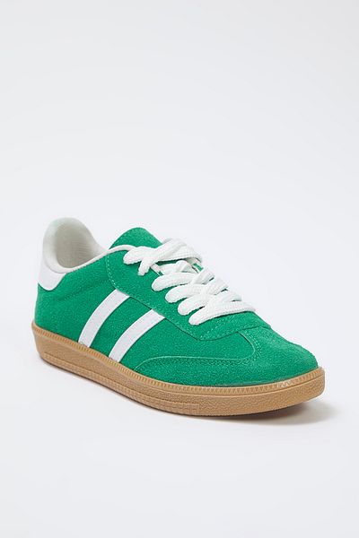 TRENDYOL SHOES Grüne Retro-Schnürschuhe für Damen TAKAW25SN00005