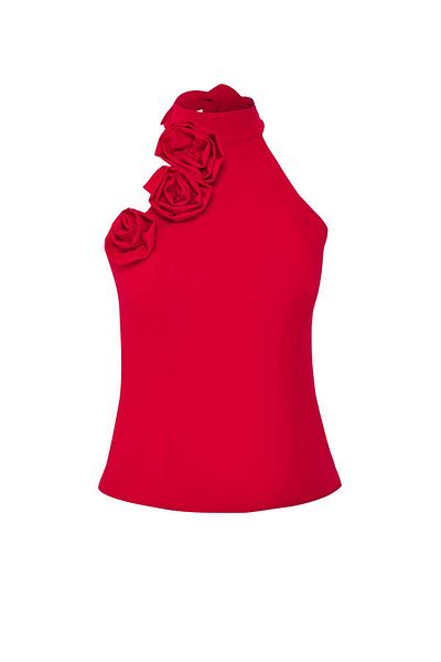 Trendyol Collection Red Rose Detailed Woven Blouse Tprss25Bz00030