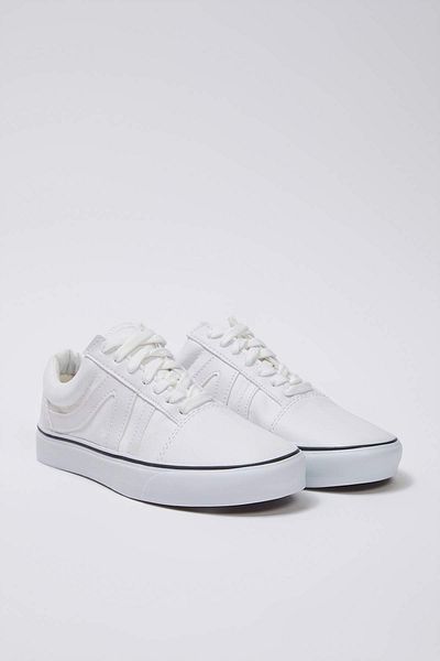 TRENDYOL SHOES Off-White šněrovací kontrastní dámská sportovní obuv TAKAW25SN00068