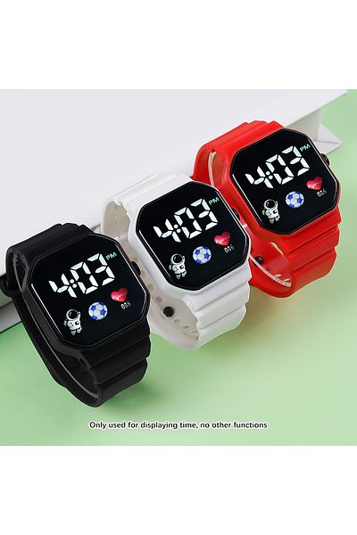 Game 1Pcs Square Digital Wrist Watch, Led Display, for Children and Teenagers