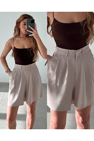 pelish Şehir Boy Palazzo Şort