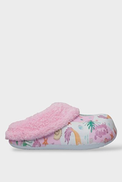 Liger شباشب أطفال منزلية مبطنة بالفرو من الداخل ومصنوعة من الإيفا من الخارج، مناسبة للحضانة والمدرسة والشارع، باللون الوردي - الأبيض