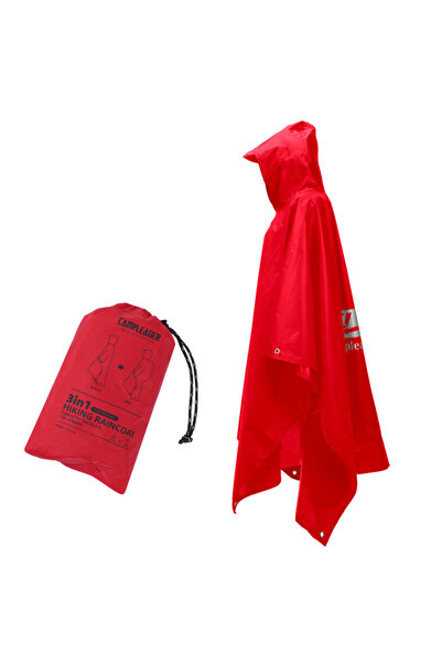 Choice Red 3 In 1 Waterproof Raincoat Lightweight Outdoor Hiking Rain Poncho ...