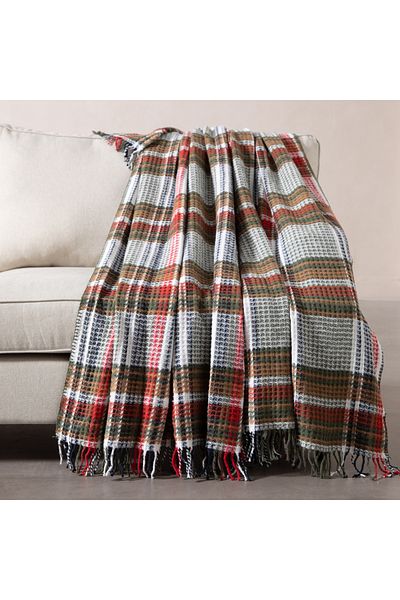 Mudo Home Oxford Checkered Blanket Double Green 200X220