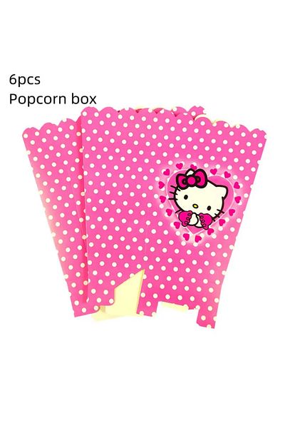 Choice Other Popcorn box-6pcs Cute Cartoon Kitty Cat Balloons Set First 5th 6th Birthday Decoration Baby Sh