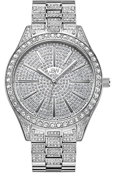 JBW Luxury Women's Cristal 0.12 Carat Diamond Wrist Watch with Stainless Stee...