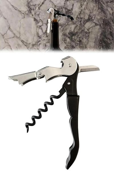 FBZhome Professional Corkscrew Practical Sturdy Waiter Type Opener Cutter Corkscrew