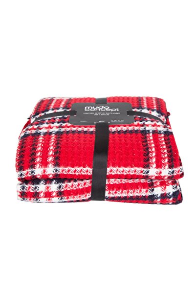 Mudo Home Oxford Checkered Blanket Double Red 200X220