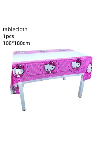 Choice Other tablecloth-1pcs Cute Cartoon Kitty Cat Balloons Set First 5th 6th Birthday Decoration Baby Sho
