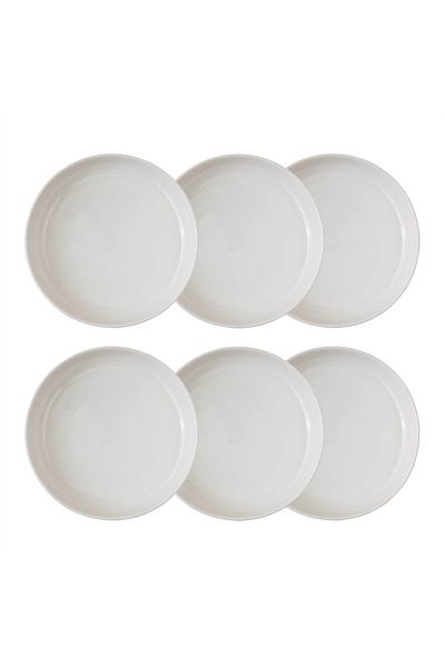 Mudo Home Set of 6 Ephesus White Bowls - 17cm
