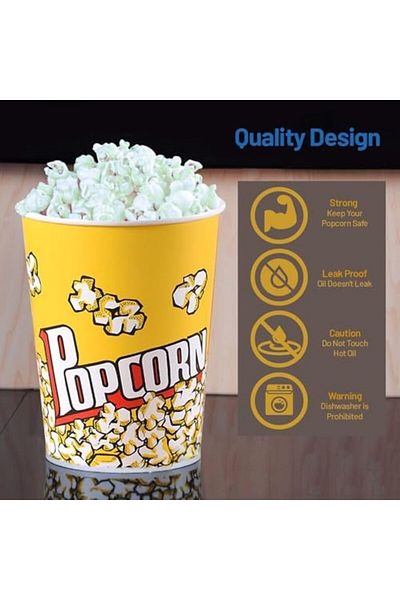 Goishtrie Leak-proof Disposable Popcorn Buckets (25 PIECES)