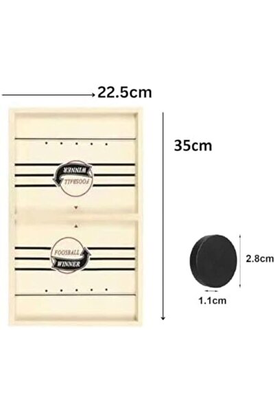 Goishtrie Foosball Board Game Fast Paced Slingshot Tabletop Wooden Sling Speed Puck 2players(SIZE:22.5X35CM)