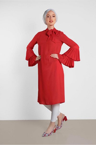 Alvina Salaş Tunic with Pleated Sleeve 4285