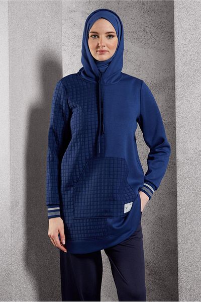 Alvina 45039 Model Hooded Tracksuit Tunic