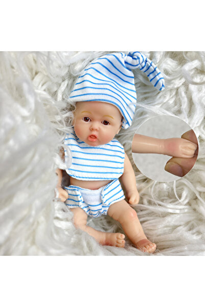 OtardDolls دمية بيبي ريبورن صغيرة مصنوعة يدويًا من السيليكون بالكامل، مقاس 6 ...