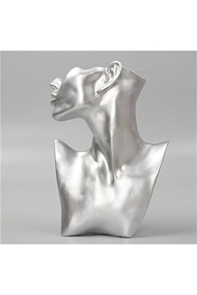 Choice قلادة من الراتنج الفضي لعرض المجوهرات، تمثال نصفي لحامل الأقراط، نافذة...