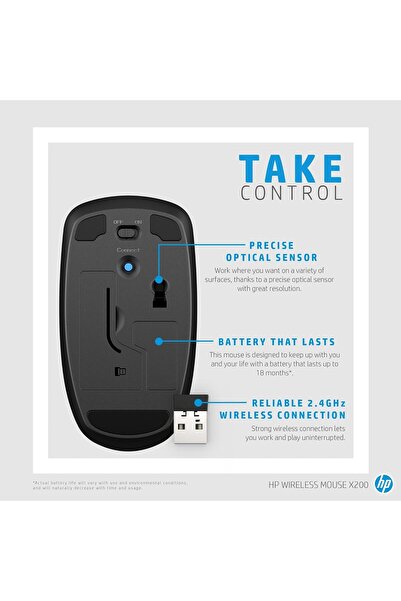 HP Wireless Mouse X200 - Black