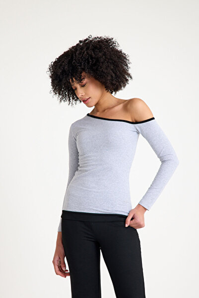 Moda Hour Asymmetrical 2-Piece Top and Bottom Set with Shoulder Detail