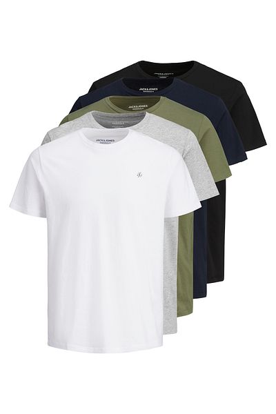 Jack & Jones T-shirt 5 Pack Jorjxj Tee Crew Neck
