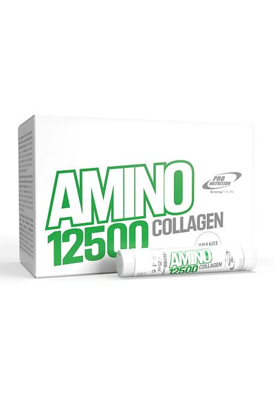 Pro Nutrition Hydrolyzed collagen 12500 mg per vial, Amino 12500 Orange 20 single doses