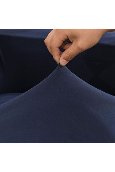 Generic Sharpdo 2-Piece L Shaped Sofa Cover Blue 235x300cm
