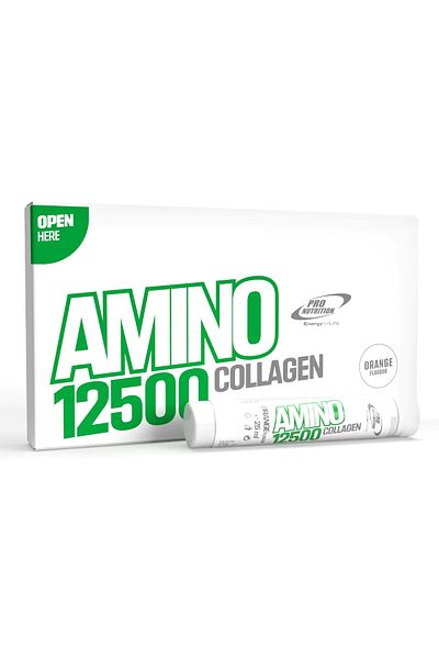 Pro Nutrition Hydrolyzed collagen 12500 mg per vial, Amino 12500 Orange 10 single doses